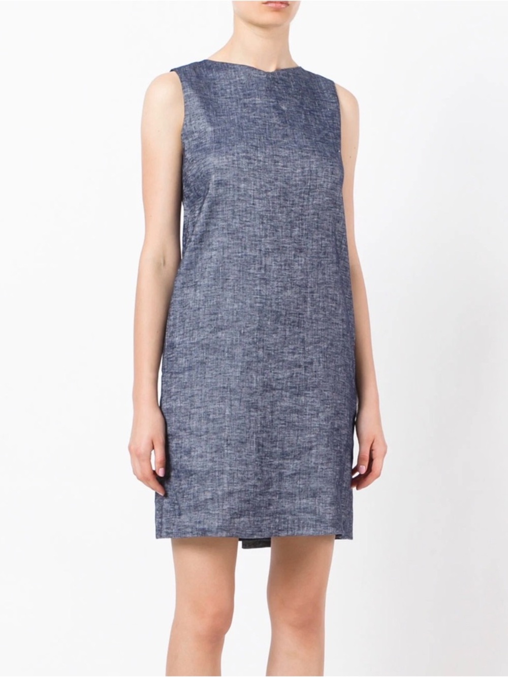 THEORY ‘Narlica’ Blue Tierra Wash Linen Blend Dress